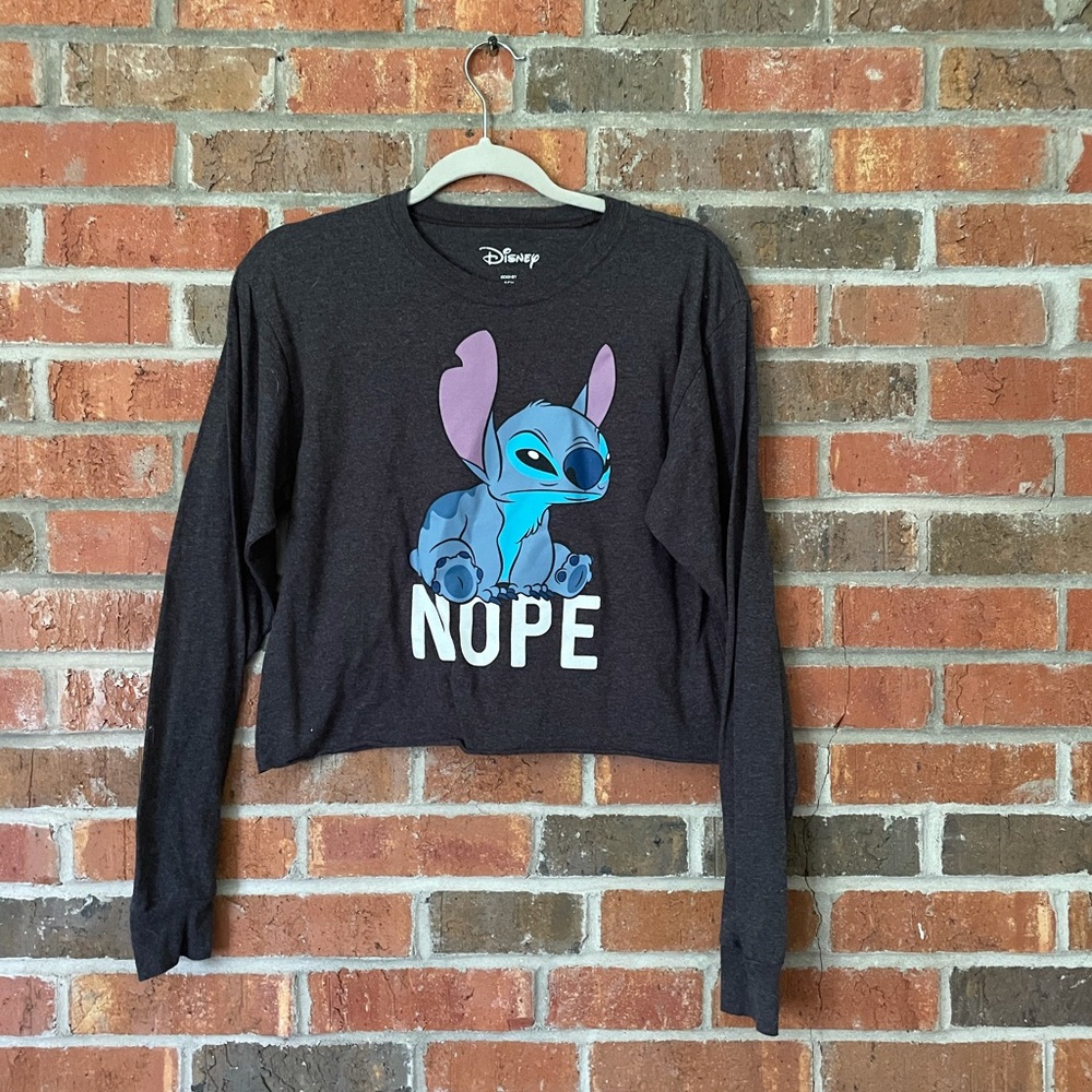 Disney Stitch Long Sleeve Crop Tee